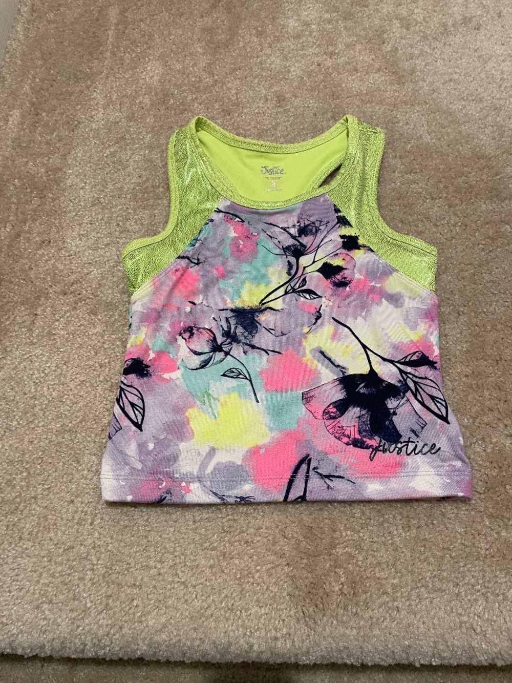 Justice Tank Top, Racerback, Kids 7/8